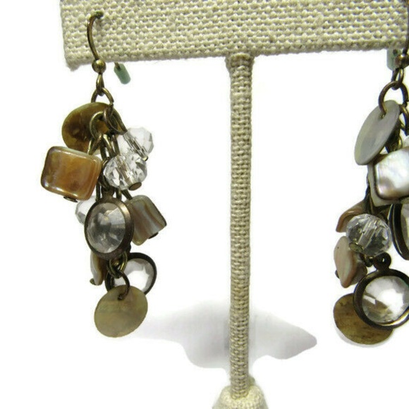 Jewelry - Pierced Fishhook Dangle Drop Earrings Mixed Beads